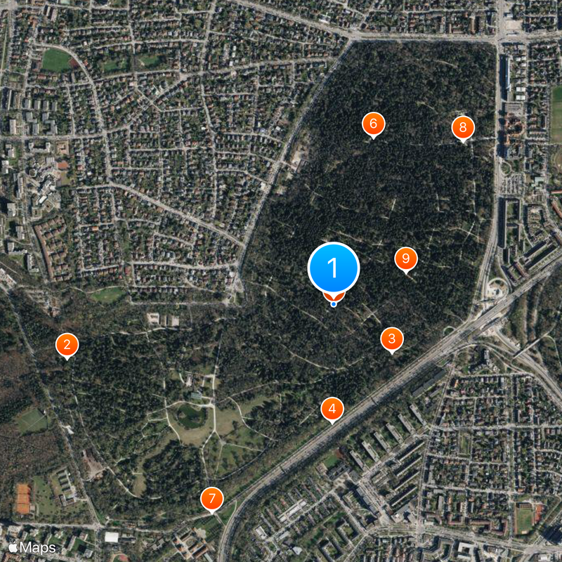 Munich Forest Cemetery Map