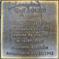 Stoleperstein à la mémoire de Wolf Kolbin