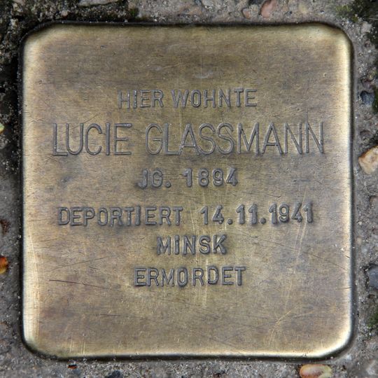 Stolperstein à la mémoire de Lucie Glassmann