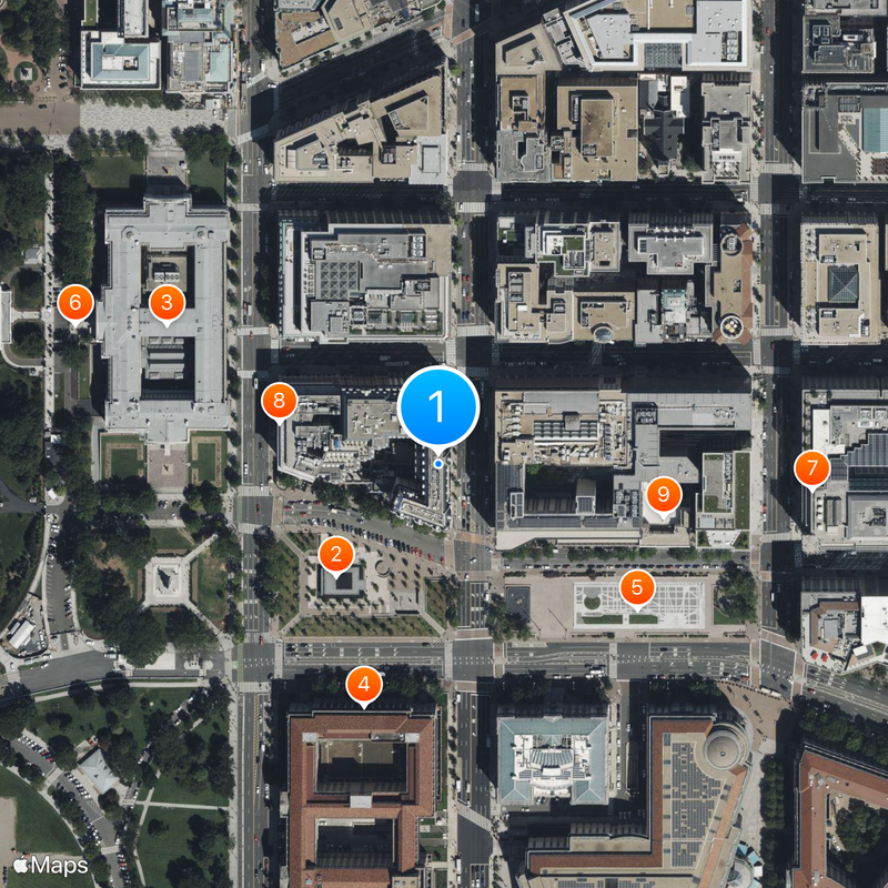 Willard InterContinental Washington Mapa