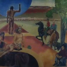 W.P.A mural in De Baca County Courthouse