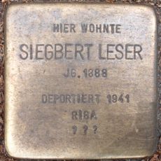 Stolperstein dedicated to Siegbert Leser