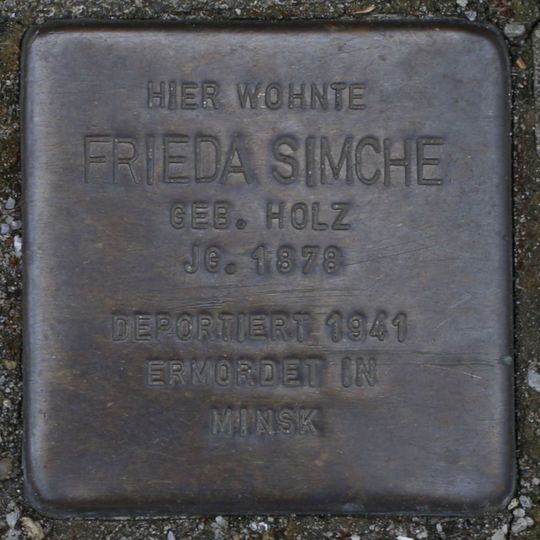 Stolperstein en memoria de Frieda Simche