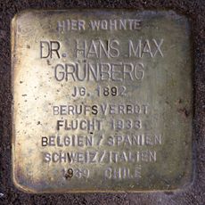Stolperstein dedicated to Dr. Hans Max Grünberg