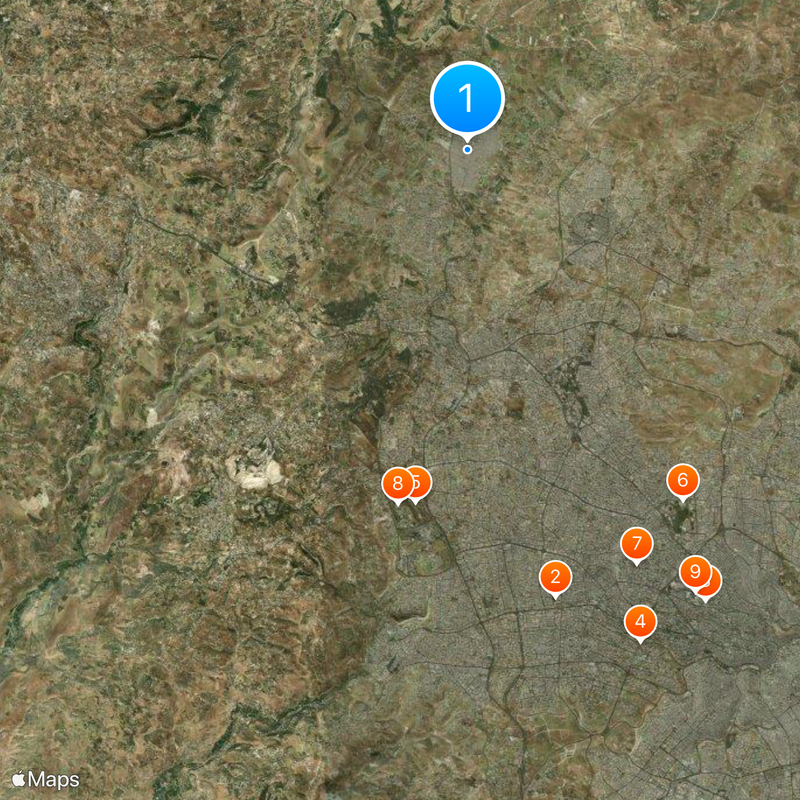 Baqa'a refugee camp Map