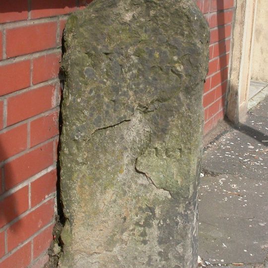 Milestone, Stockport Road, Levenshulme; opp. jcn Cringle Rd by No. 1156