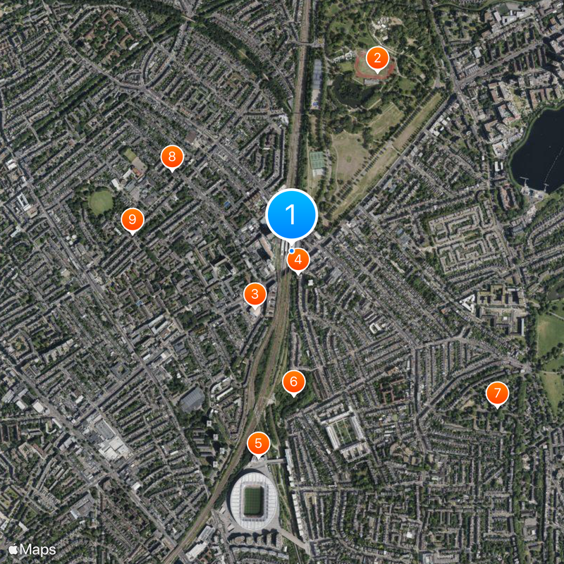 Finsbury Park railway station Map