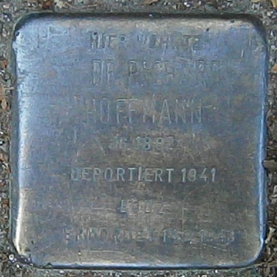 Stolperstein dedicated to Richard Hoffmann