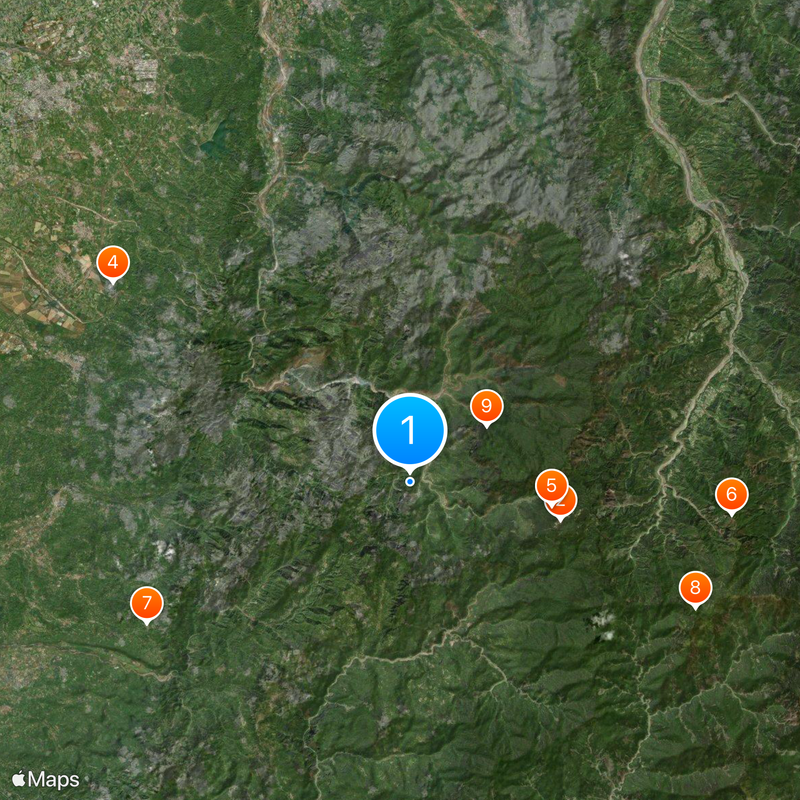 Alishan Range Map