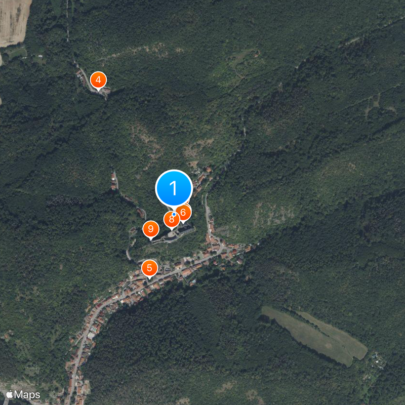 Kasteel Karlstein Kaart