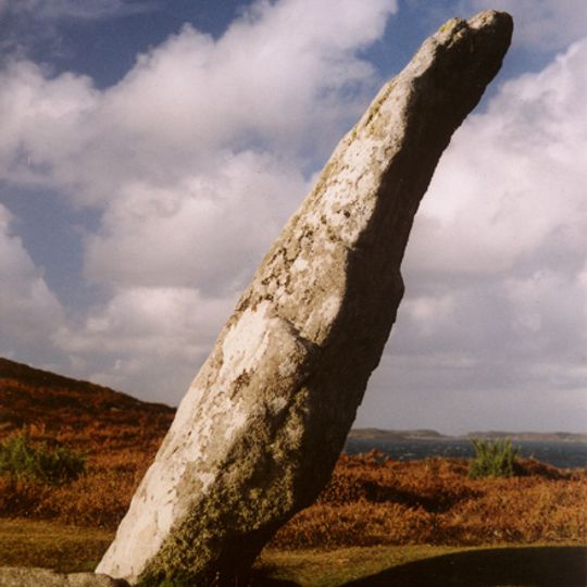 The Old Man prehistoric standing stone, Gugh