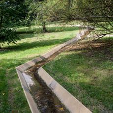 Vodní kaskáda v zámeckém parku v Litomyšli