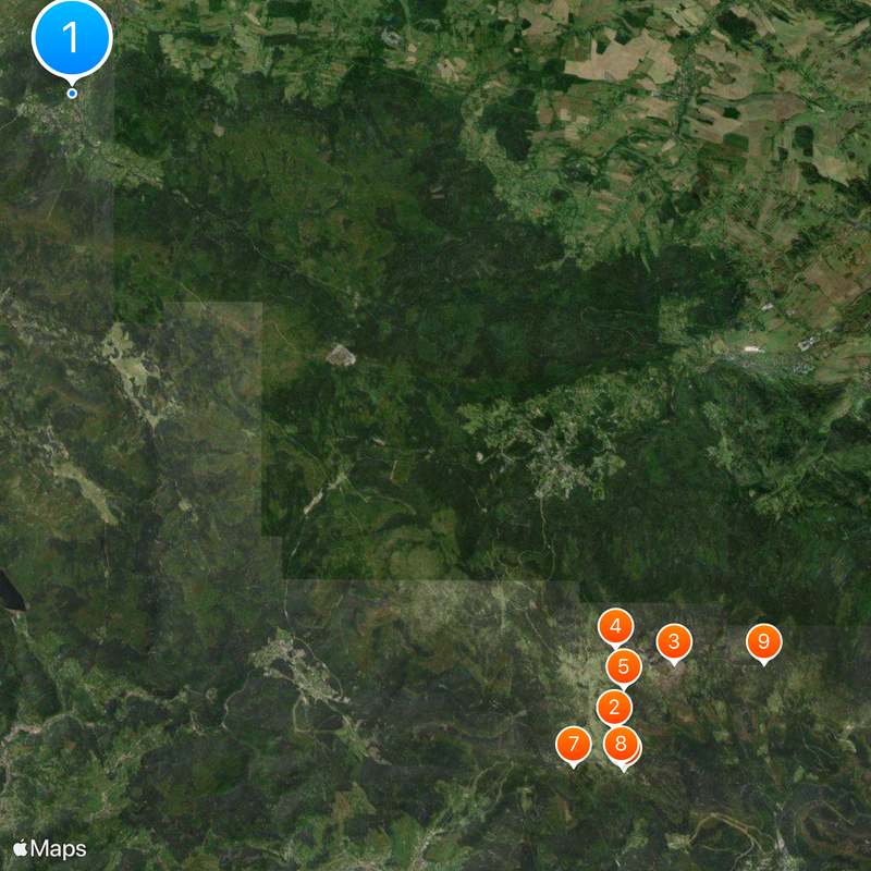 Główny Szlak Sudecki Map