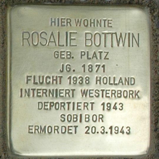 Stolperstein en memoria de Rosalie Bottwin