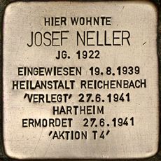Stolperstein dedicated to Josef Neller