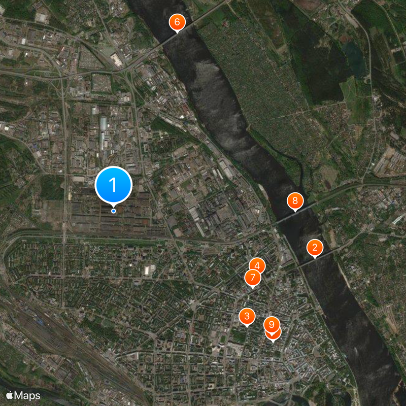 Yaroslavl Motor Plant Map