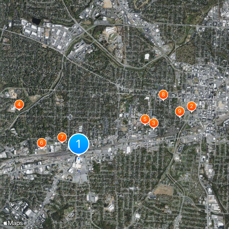 Greensboro Coliseum Complex Map
