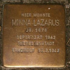 Stolperstein dedicated to Minna Lazarus
