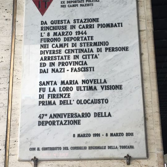 Lastra ai deportati da Santa Maria Novella