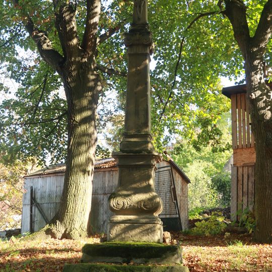 Stone crucifix in Koloděje
