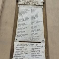 Plaque commémorative quartiers Saint-Augustin et Sainte-Clair