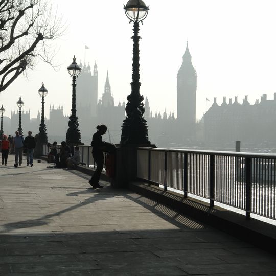 Approximately 250 Metres Of River Wall With 19 Lamp Standards Immediately West Of The County Hall