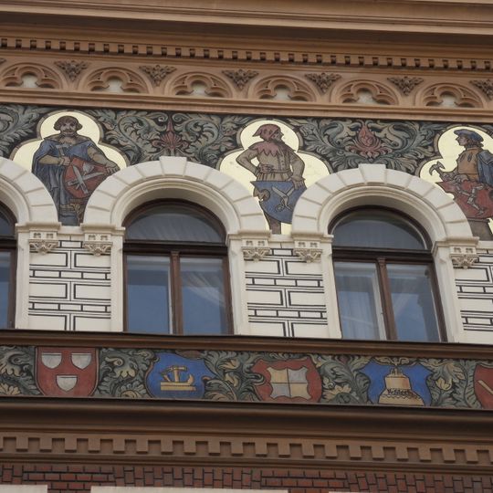 Cyklus Řemesla - sgrafita Mikoláše Alše na průčelích domu čp. 252