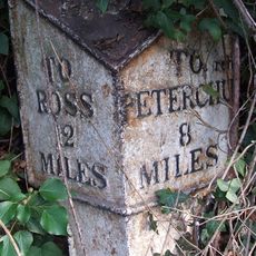 Milepost, Willox Bridge; E of A465 jcn