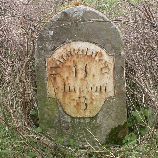 Milestone, Willoughby Hedge; 500m E lay-by & snack bar