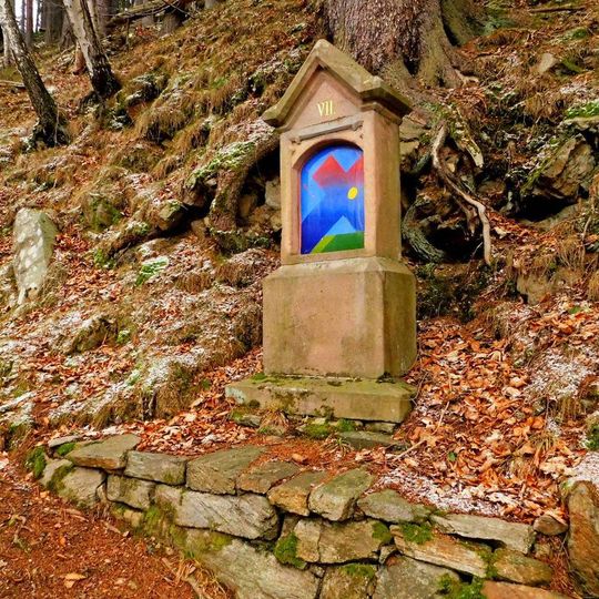 7. zastavení na křížové cestě na Starou Horu