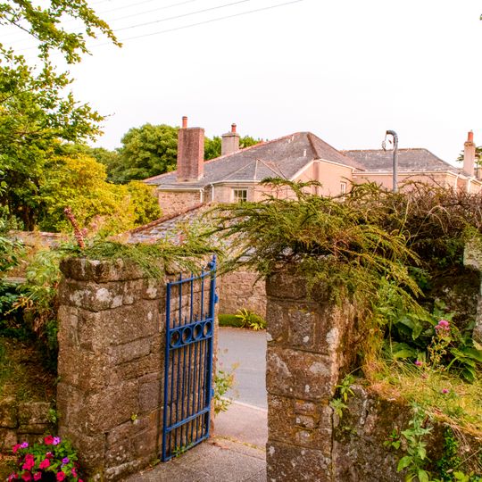 Wayside cross in Ludgvan churchyard, 6m south of the church