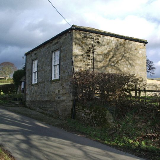 Methodist Church And Retaining Wall With Gate And Steps