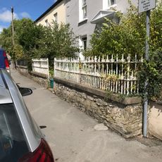 Dwarf walls, railings and gate to No 8