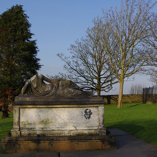 Monument approximately 19 metres west of tower of Priory Church of St Mary