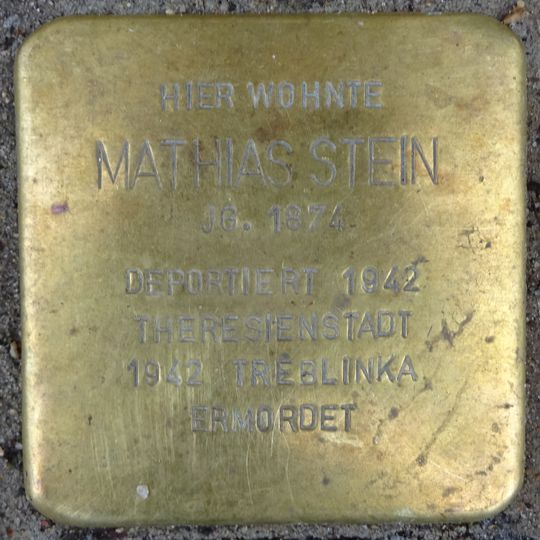 Stolperstein dedicated to Mathias Stein
