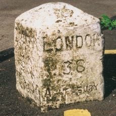 Milestone, Wendover Road; by No. 154, just N of A413 / A4010 roundabout