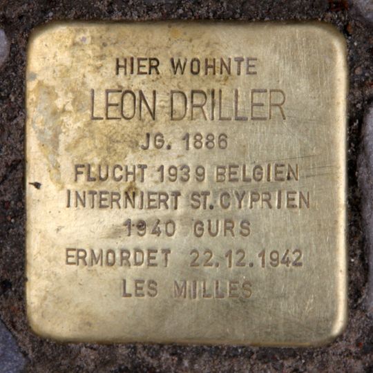 Stolperstein dedicated to Leon Driller