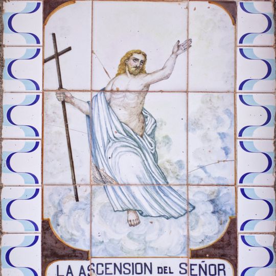 Ceramic panel of the Ascension of Jesus