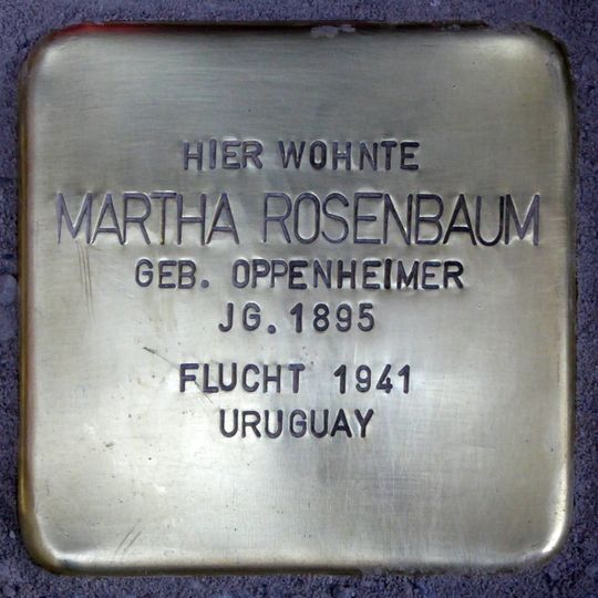 Stolperstein en memoria de Martha Rosenbaum