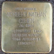 Stolperstein dedicated to Norbert Nathan Cohen