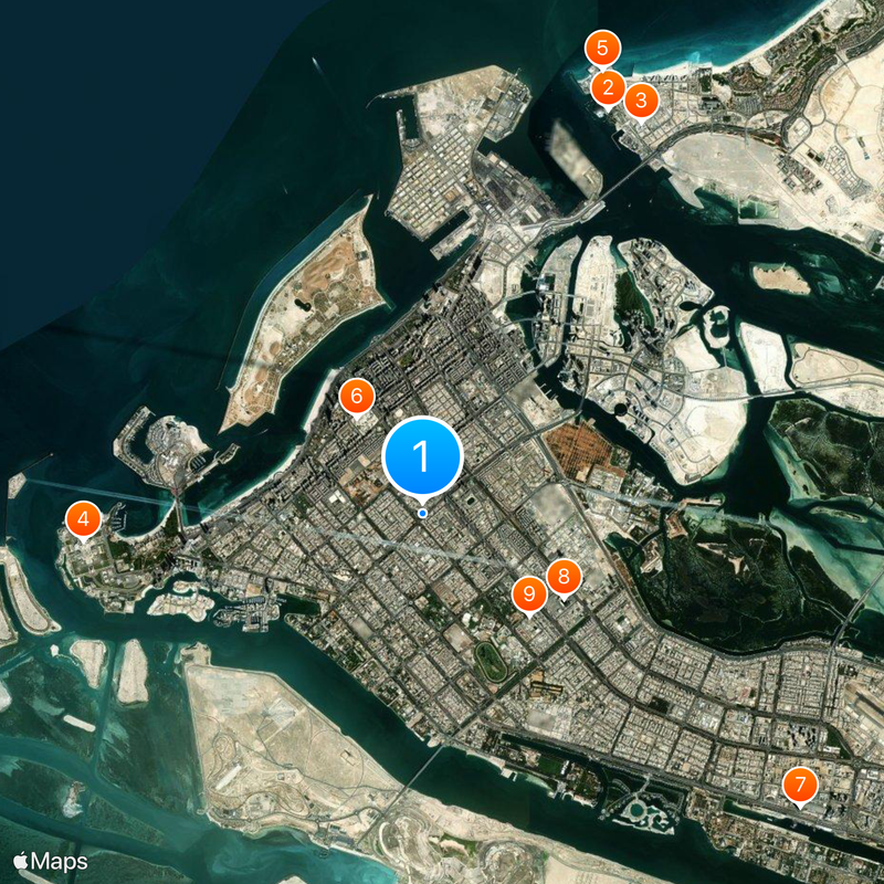 Abu Dhabi Central Capital District Map