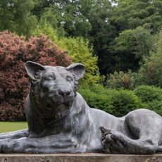 Figures Of Lion And Lioness, At Temple Lawn, At Anglesey Abbey