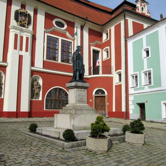 Socha svatého Václava u náměstí v Pelhřimově