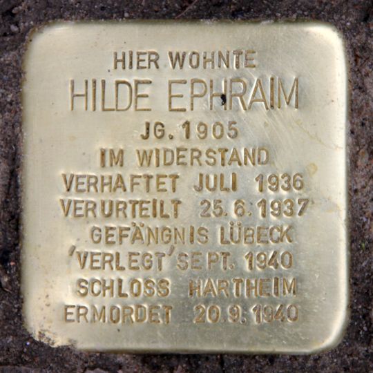 Stolperstein dedicated to Hilde Ephraim