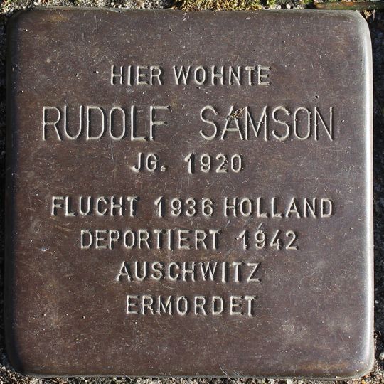 Stolperstein en memoria de Rudolf Samson
