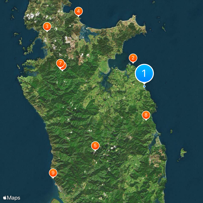 Hot Water Beach Mapa