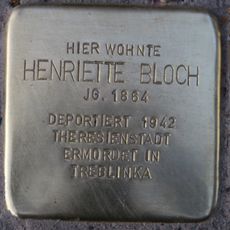 Stolperstein en memoria de Henriette Bloch