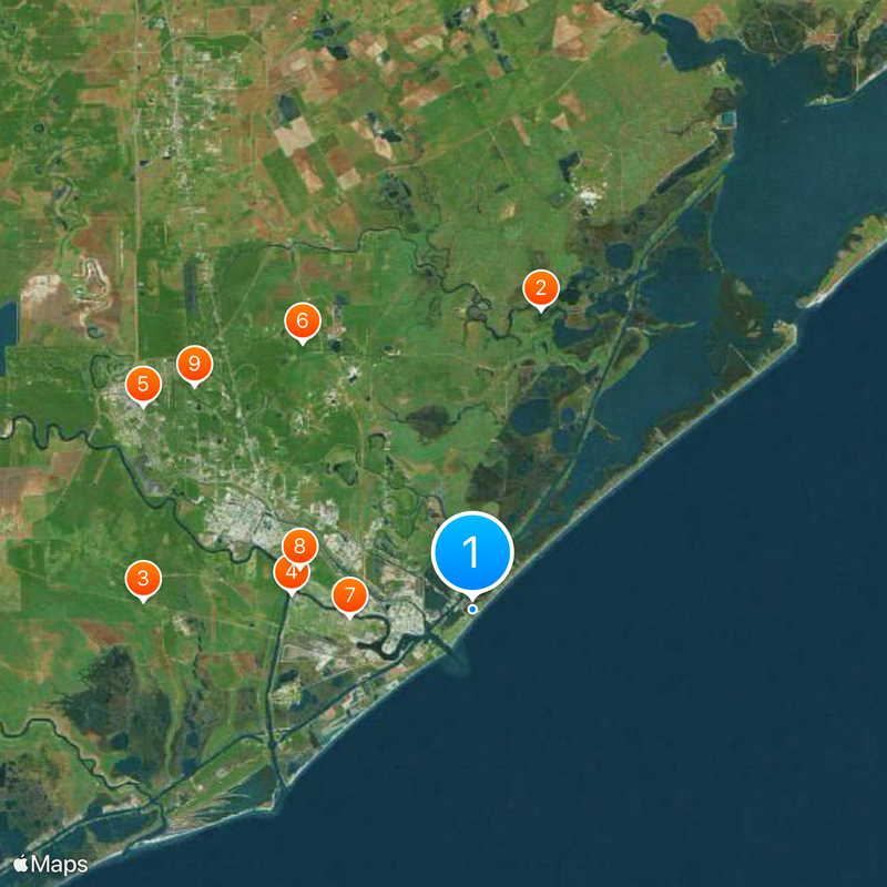 Surfside Beach Carte