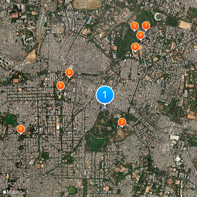 Mavalli Tiffin Rooms Map