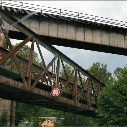 Bridge of railway line 032 over Petříkovická street